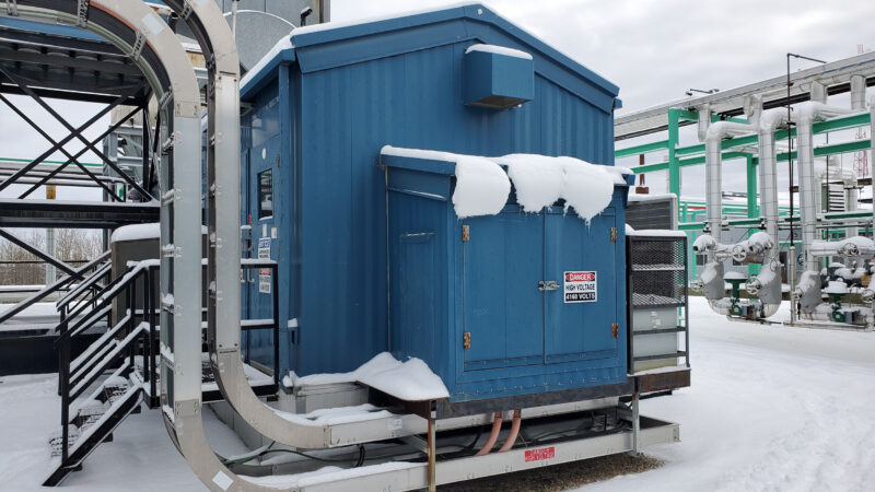 Exterior 2 - Used 2500 kW / 2 MW Allison Natural Gas Turbine Generator Package for sale in Alberta