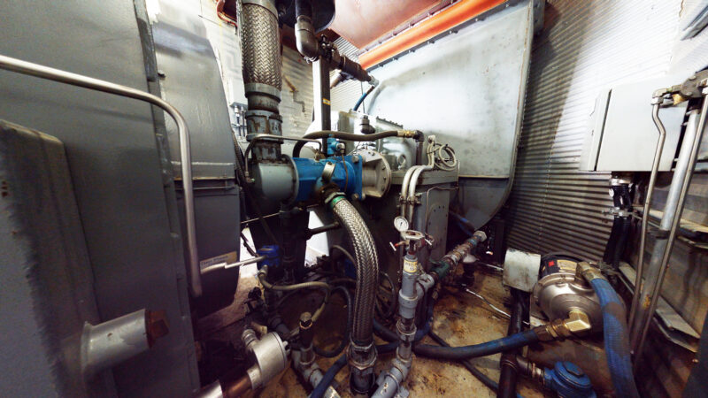 Interior 5 - gearbox & generator end - Used 2500 kW / 2 MW Allison Natural Gas Turbine Generator Package for sale in Alberta
