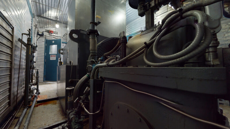 Interior 4 - gearbox & generator end - Used 2500 kW / 2 MW Allison Natural Gas Turbine Generator Package for sale in Alberta