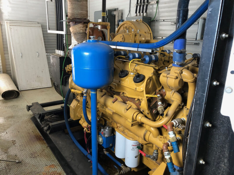 Used 400kW CAT G3412TA / Stamford HCI432F1 Generator for sale in Alberta Canada Behind the fence power surplus oilfield energy equipment 2