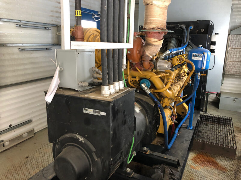 Used 400kW CAT G3412TA / Stamford HCI432F1 Generator for sale in Alberta Canada Behind the fence power surplus oilfield energy equipment 4
