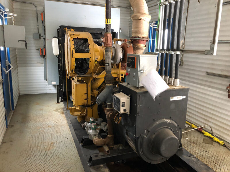 Used 400kW CAT G3412TA / Stamford HCI432F1 Generator for sale in Alberta Canada Behind the fence power surplus oilfield energy equipment 6