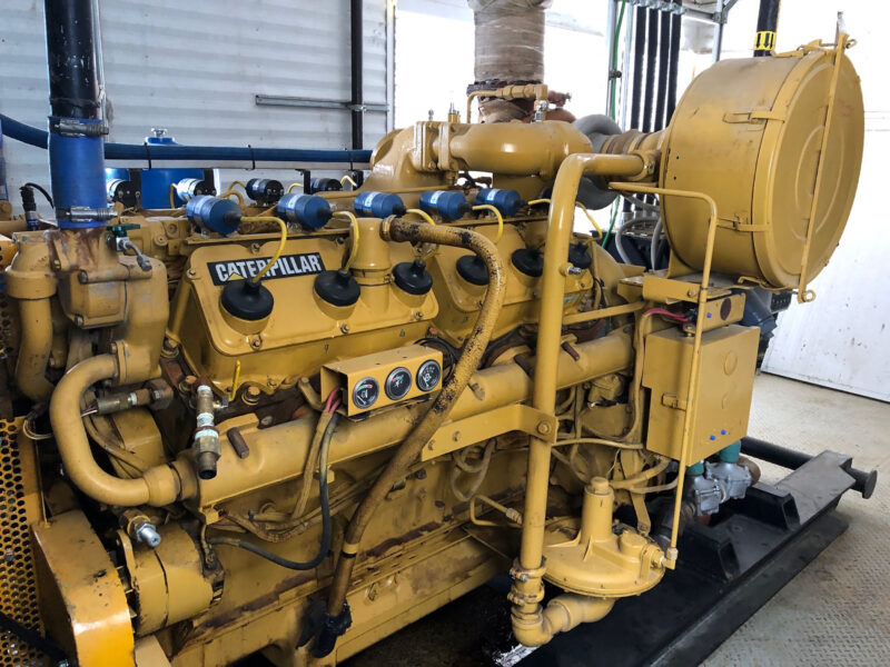 Used 400kW CAT G3412TA / Stamford HCI432F1 Generator for sale in Alberta Canada Behind the fence power surplus oilfield energy equipment 9