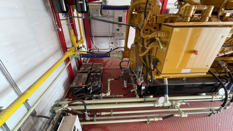 For Sale New Never Used Surplus Twin 1 MW (2 MW Total) CAT Caterpillar G3512 SR5 Generator Package available in Calgary Alberta Canada genset 1000kw 2000kw oilfield energy oil and gas equipment 12