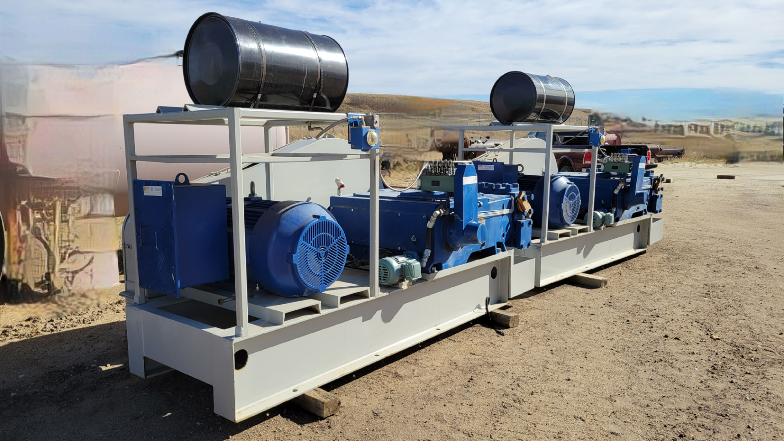 New / Never-used 300HP National 300Q-5M Unitized / Mini Skid Pumps for sale in Alberta Canada surplus oilfield oil and gas equipment 5
