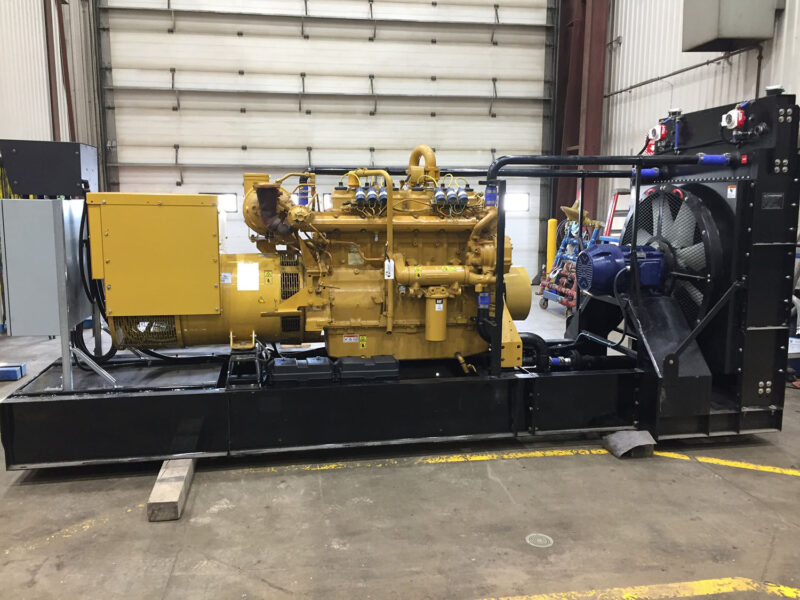 Never-used Two 170 kW (340 kW in Parallel) Caterpillar CAT 3406 Skidded Natural Gas Generators for Sale in Alberta Canada – Surplus New Energy Power Generation Gensets for Sale 1