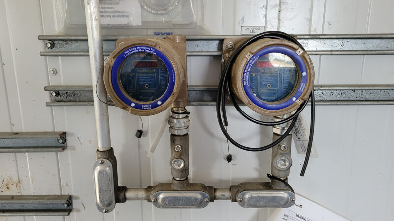 Stock Surplus Used Dual 200HP Aplex MA-240L Quintuplex Water Injection / Disposal Pump Packages Skids for sale in Alberta Canada oilfield oil and gas energy equipment 13