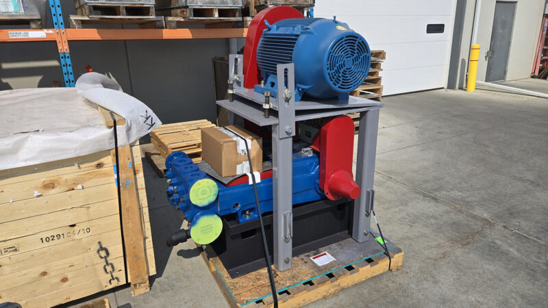 Surplus Stock Overhauled Remanufactured zero-houred 0-houred Refurbished National 80T-3L Triplex Unitized / Mini Skid Plunger Pump for Sale Nisku Edmonton Alberta Canada