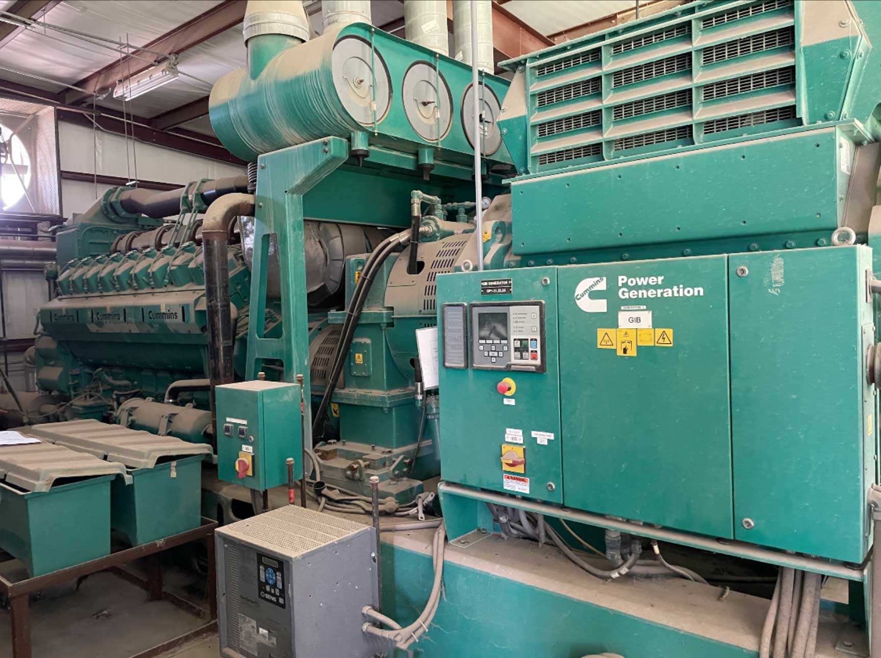Two (2) Used Cummins QSV-91 2MW 2000kW 480V 60Hz Open-skid Natural Gas Generator Packages CJV-U589 - Image 3